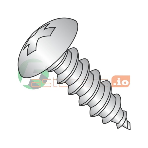 Newport Fasteners Sheet Metal Screw, #8 x 1/2 in, Plain 410 Stainless Steel Truss Head Phillips Drive, 5000 PK 873502 - main